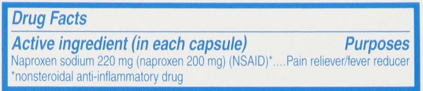 Aleve dual pack box showing 12 hour uninterrupted relief statement