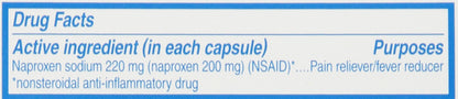 Aleve dual pack box showing 12 hour uninterrupted relief statement