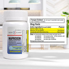 Back label of GeriCare NSAID extra strength pain reliever with active ingredient info