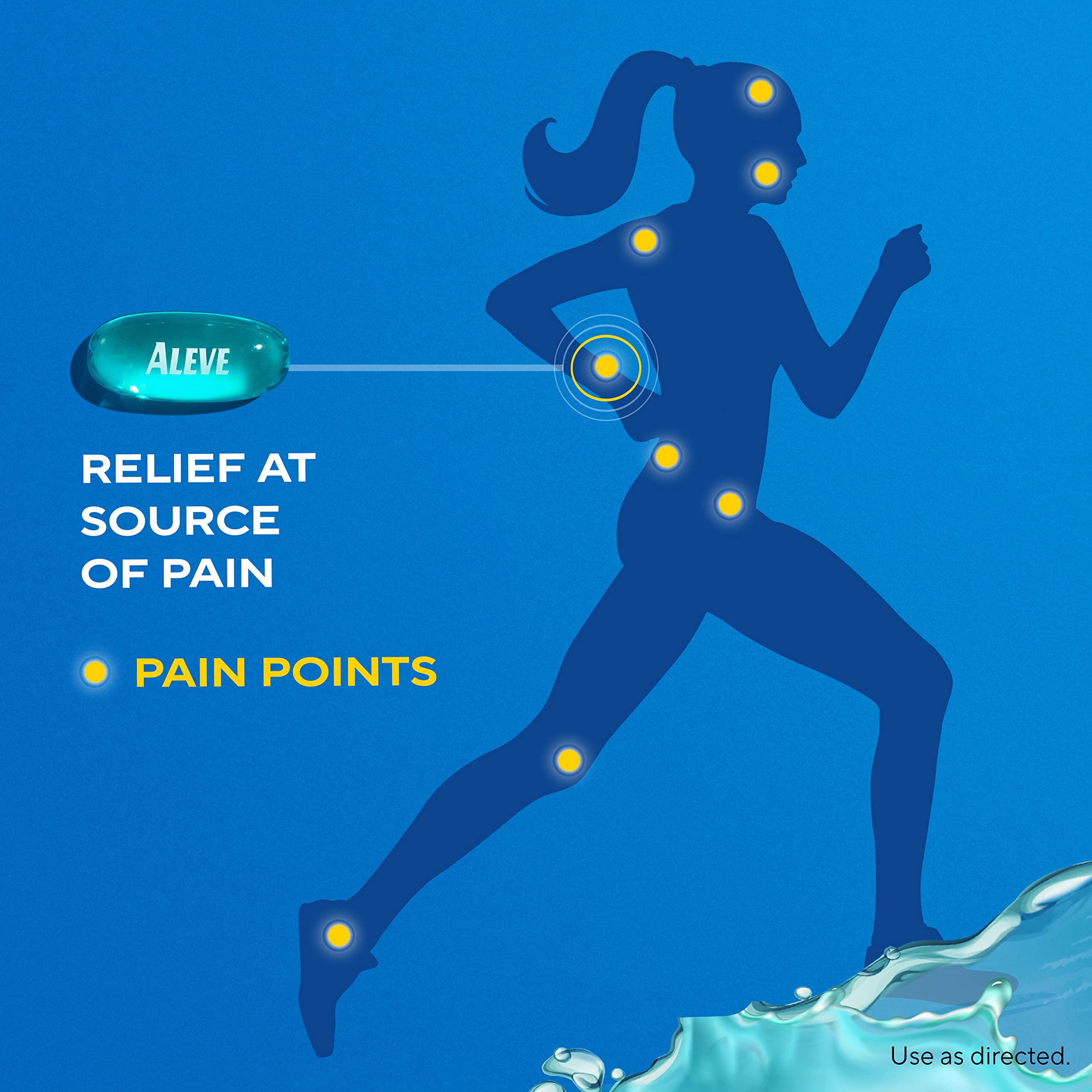Easy to swallow fast acting liquid gels for minor arthritis and backache relief.
