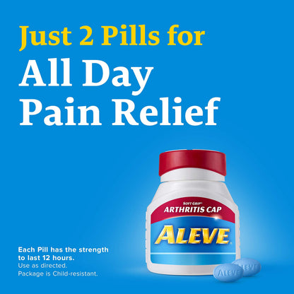 Aleve arthritis pain management oval caplets container back view