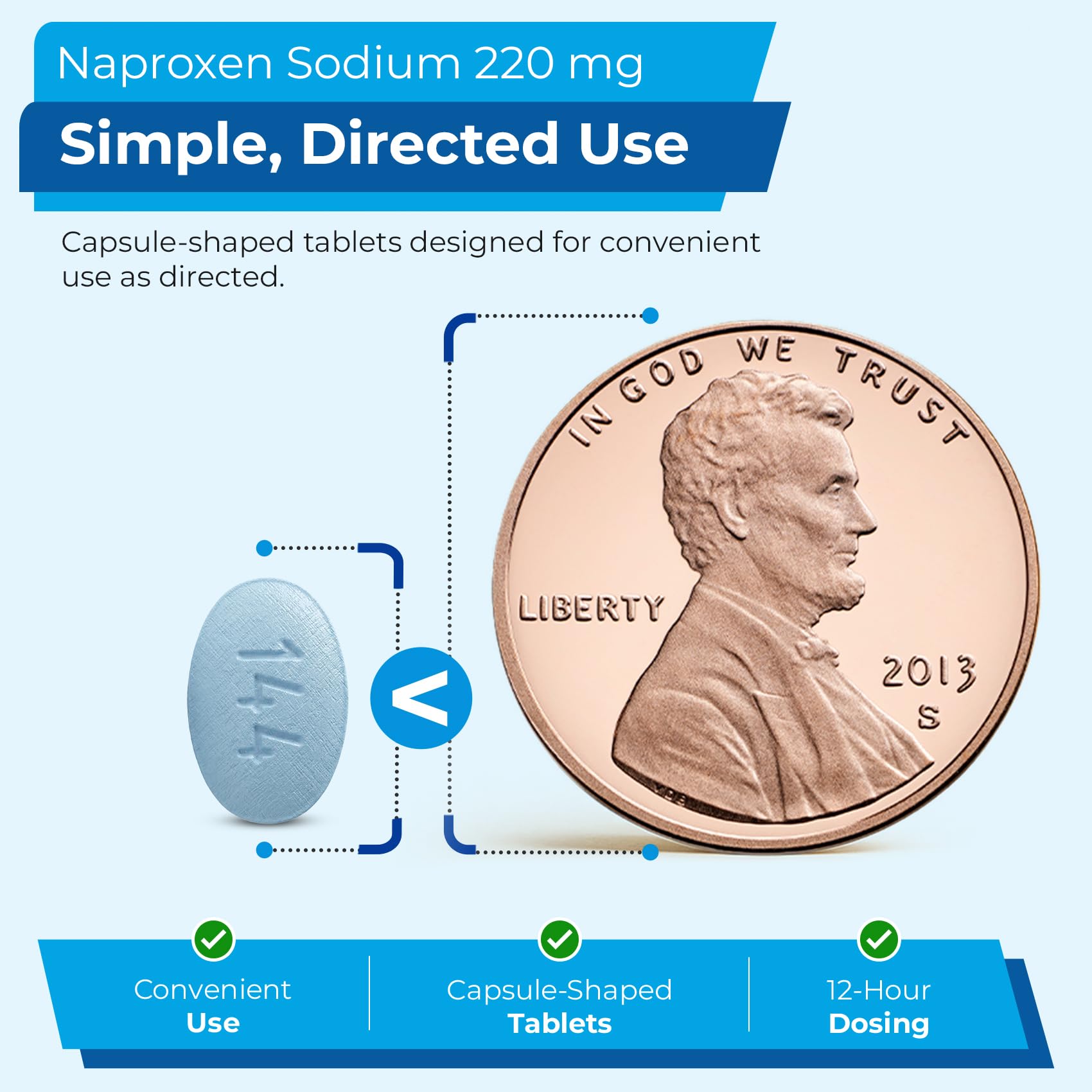 Side angle of the NSAID over the counter pain medicine bottle showing drug facts text