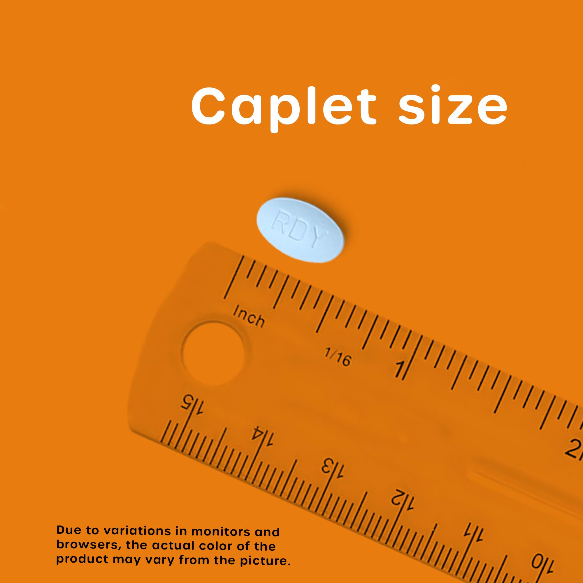 HealthCareAisle Naproxen Sodium two hundred and twenty mg caplets demonstrating product size and blue tablet color