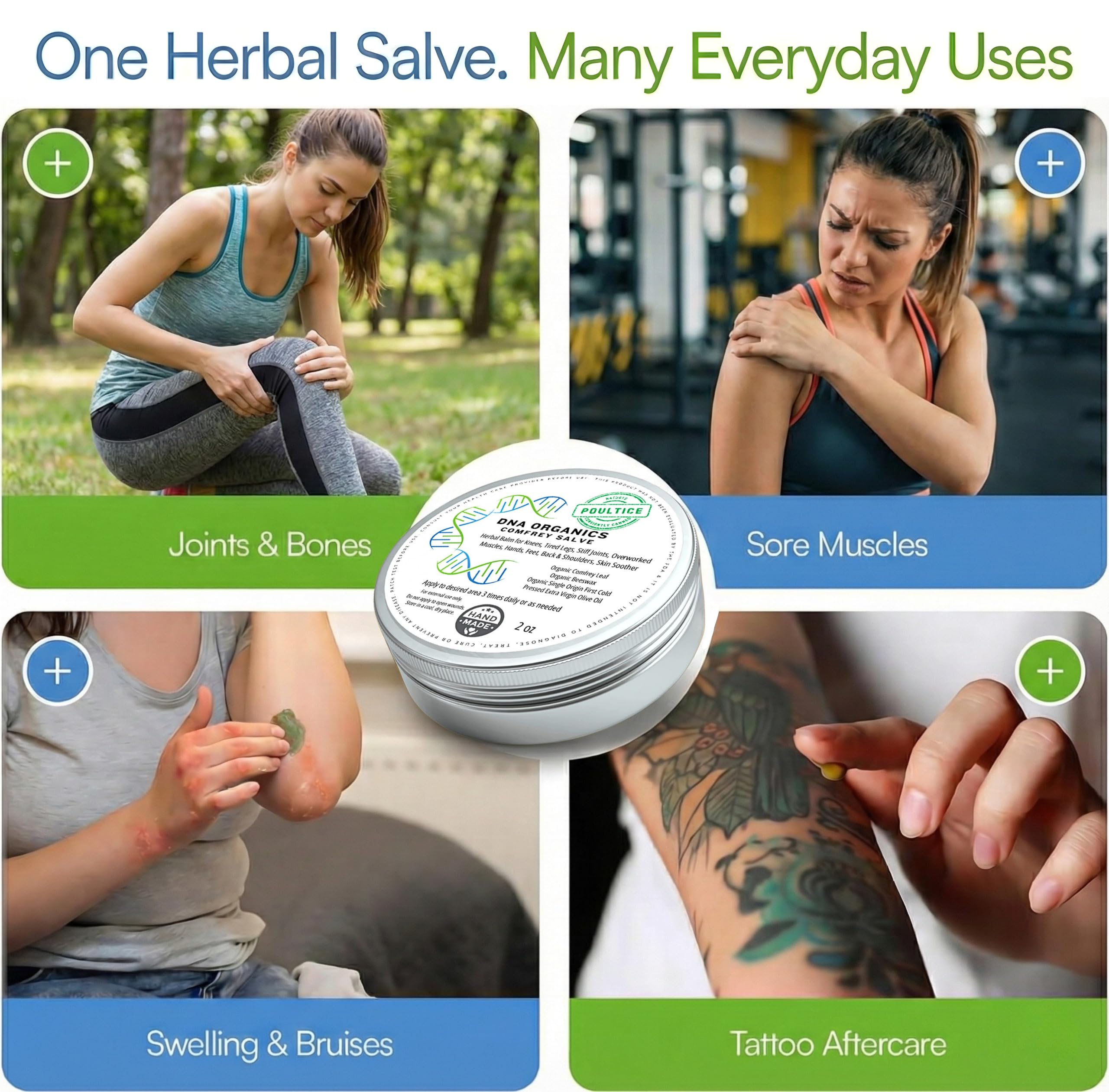 DNA Organics external use herbal ointment imported packaging for Indian wellness routines