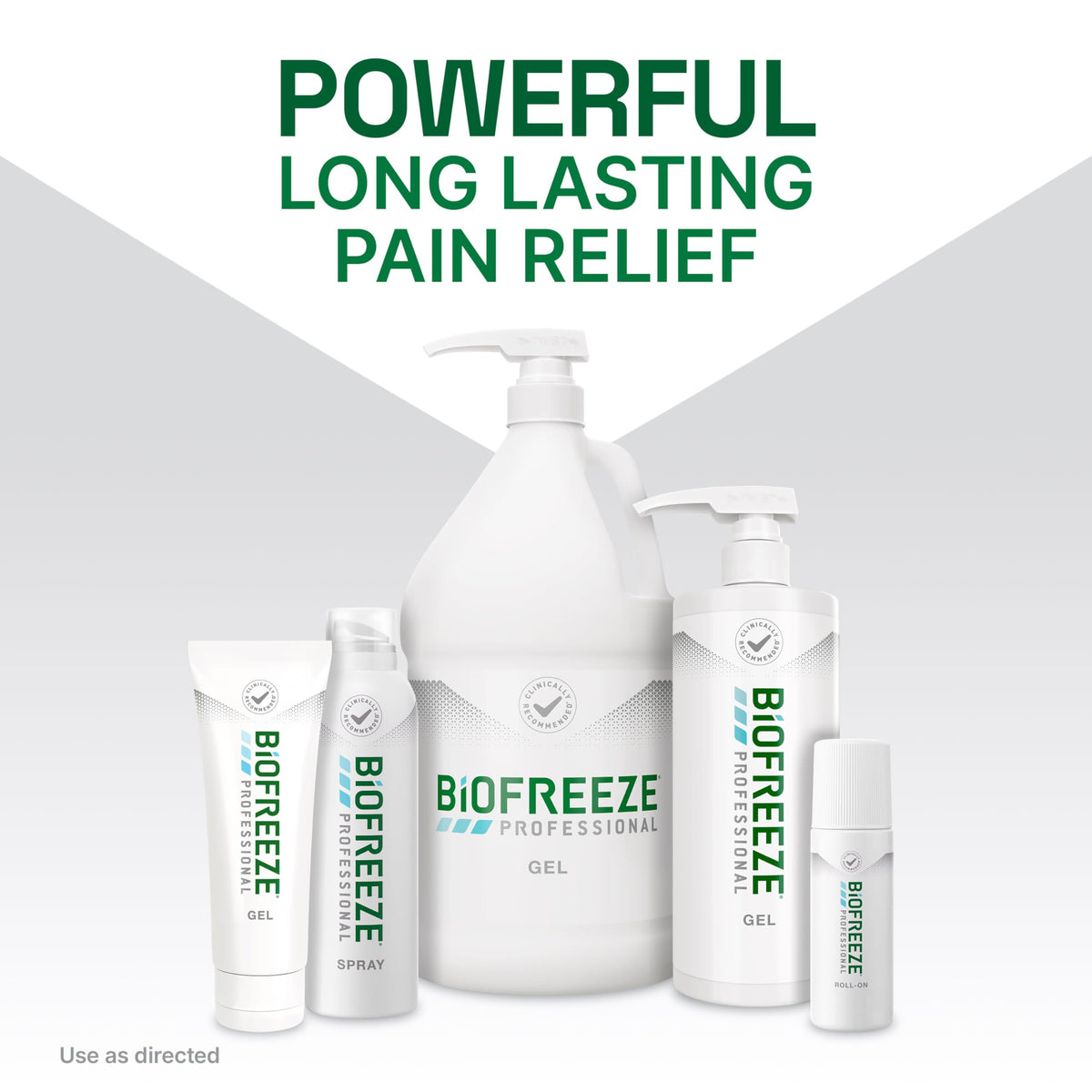 Biofreeze Professional fast acting non sticky pain relief gel imported bottle view