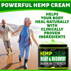 Authentic USA imported Arvesa maximum strength hemp cream container on white background