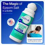 Epsom-It roll on lotion showing the primary ingredients capsaicin arnica and aloe vera