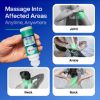 Epsom-It concentrated Epsom salt lotion being applied to tired feet for sleep support