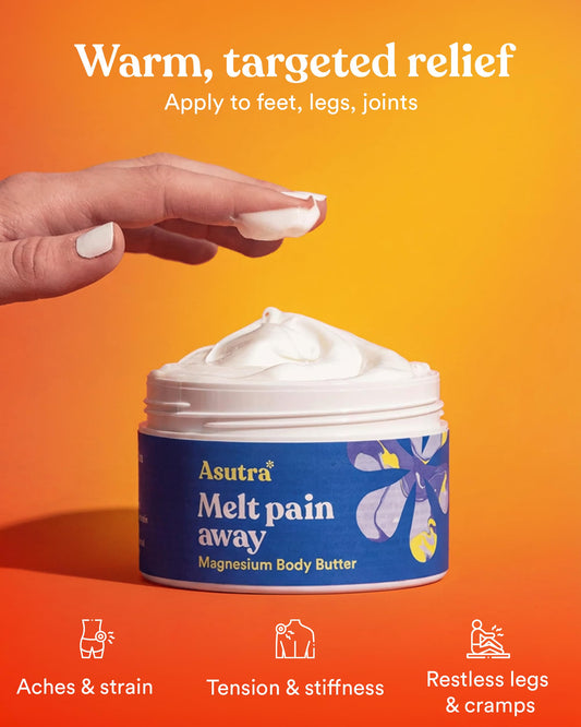 Asutra Melt Pain Away warming capsaicin pain relief cream label view