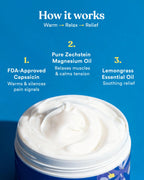 Asutra pain relief cream with lemongrass oil packaging details