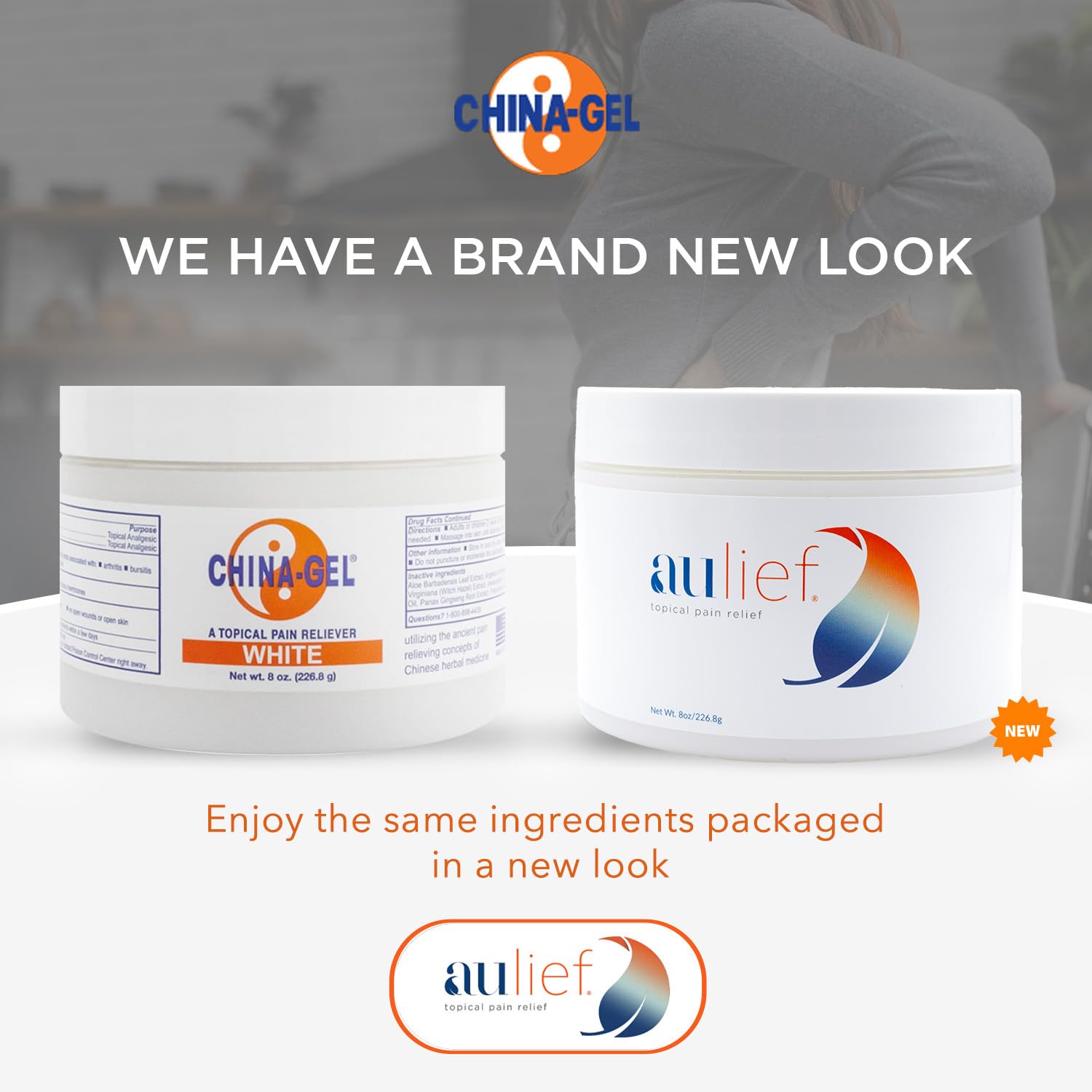 Aulief topical pain reliever cream packaging showing ingredients list