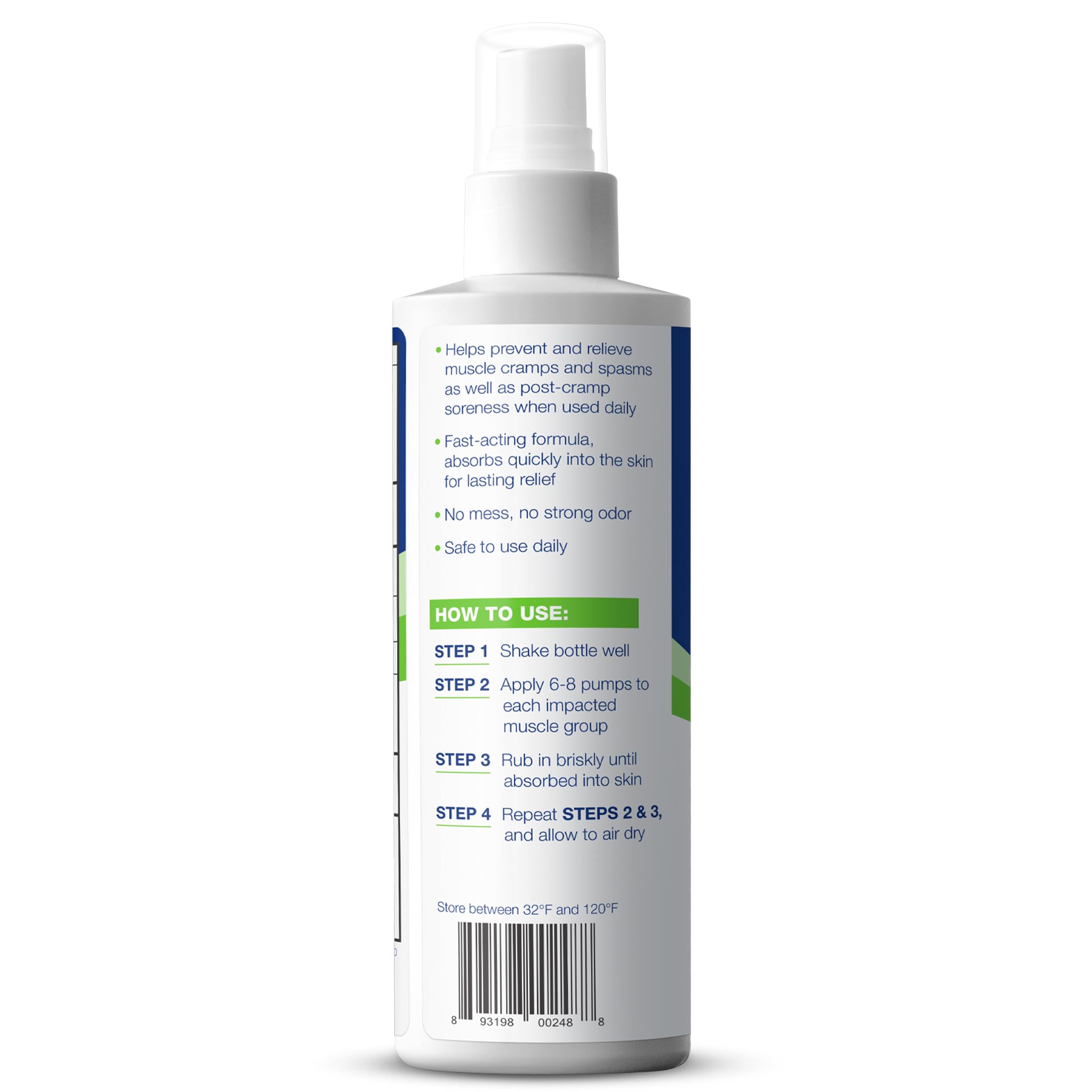 Theraworx 7.1 ounce spray bottle highlighting non greasy topical application benefits