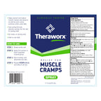 Authentic Theraworx leg and foot cramp relief spray package back label directions