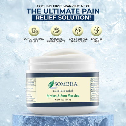 Sombra Original Cool Therapy Gel packaging highlighting vegan and NSAID free formula
