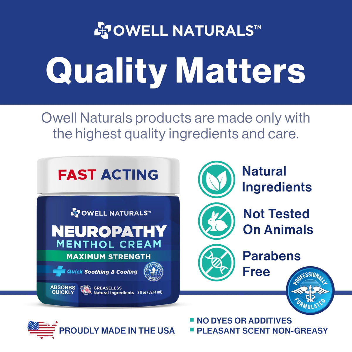 Application of the cooling nerve relief ointment on dry skin.