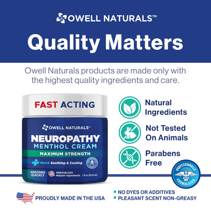 Application of the cooling nerve relief ointment on dry skin.