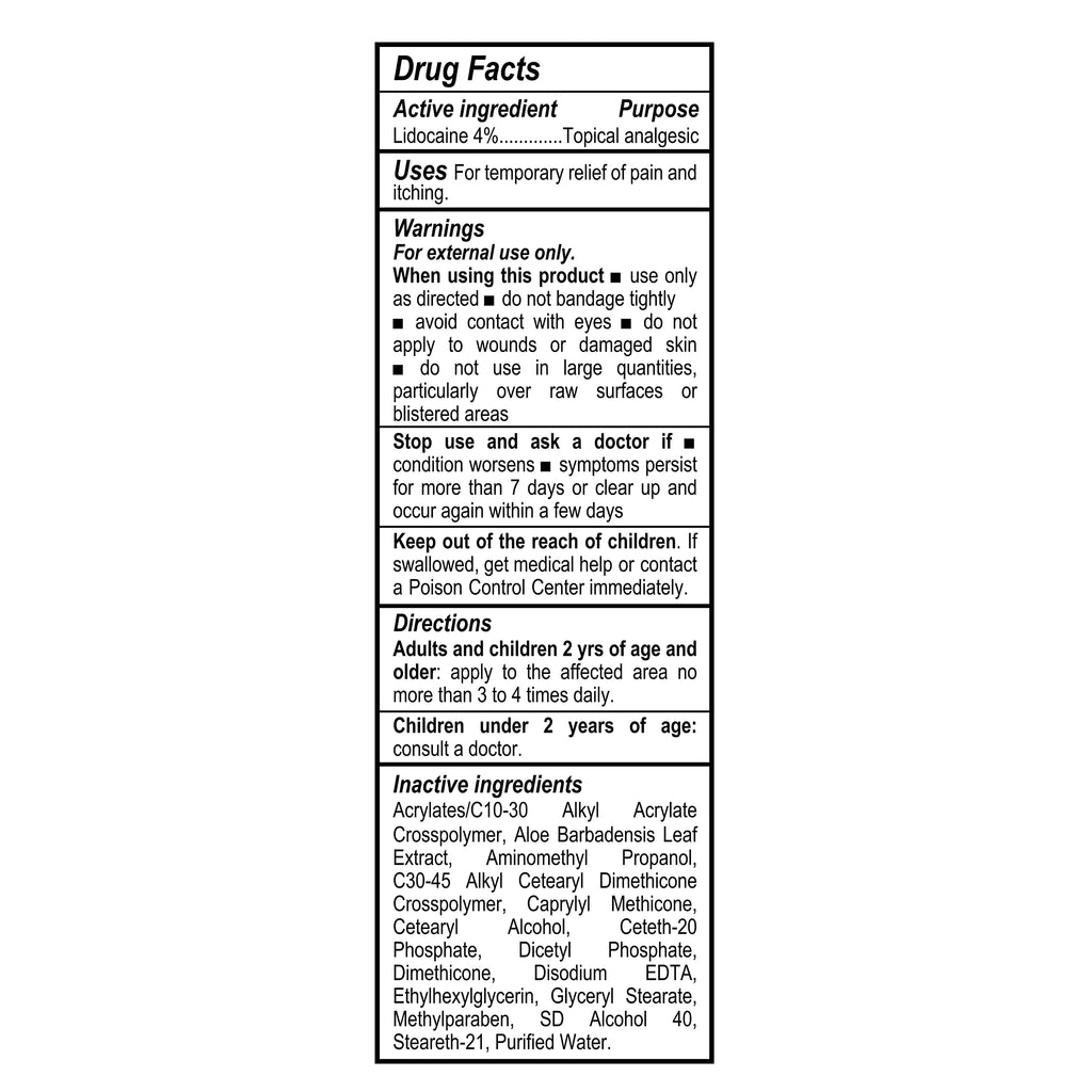 A+Health lidocaine four percent pain relief roll on standing upright on a clean background