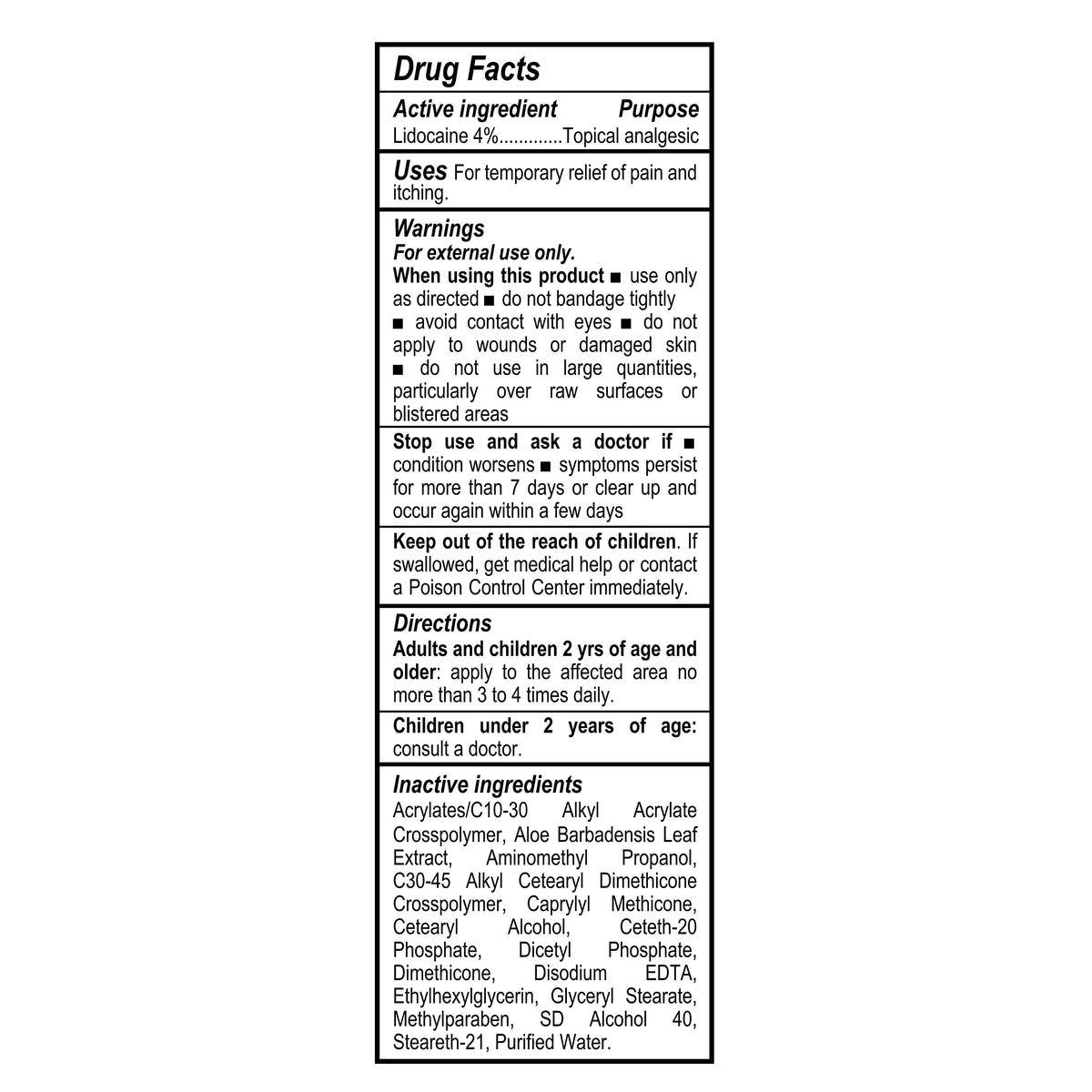 A+Health lidocaine four percent pain relief roll on standing upright on a clean background