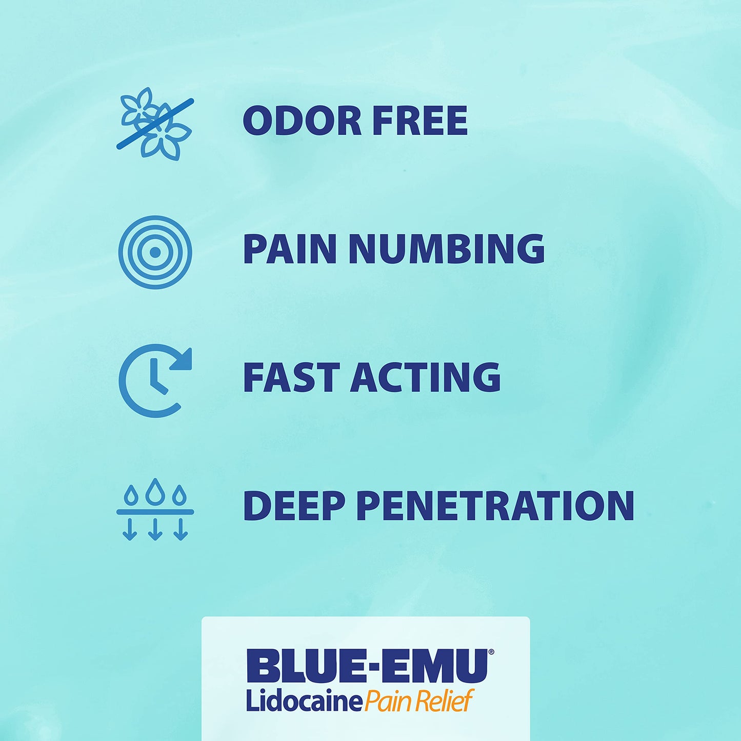 Fast acting non greasy BLUE-EMU numbing cream with emu oil