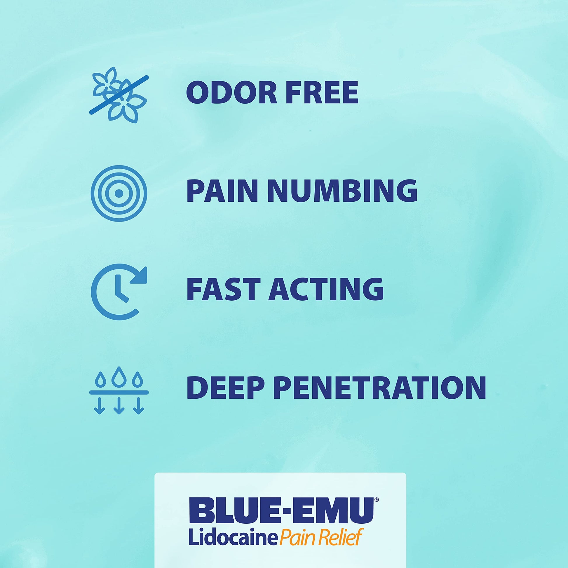 Fast acting non greasy BLUE-EMU numbing cream with emu oil