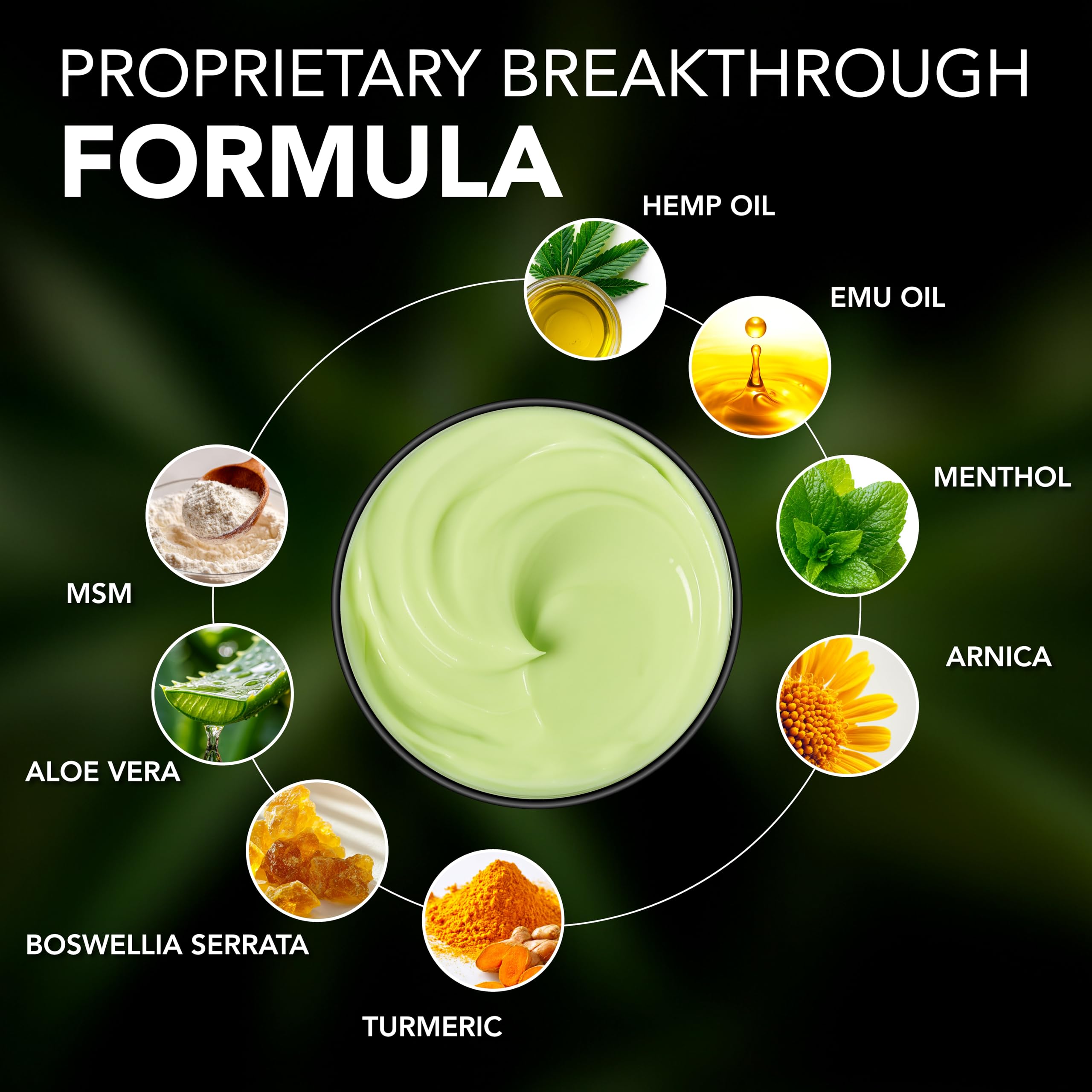 Arvesa premium hemp extract gel container highlighting arnica and turmeric ingredients