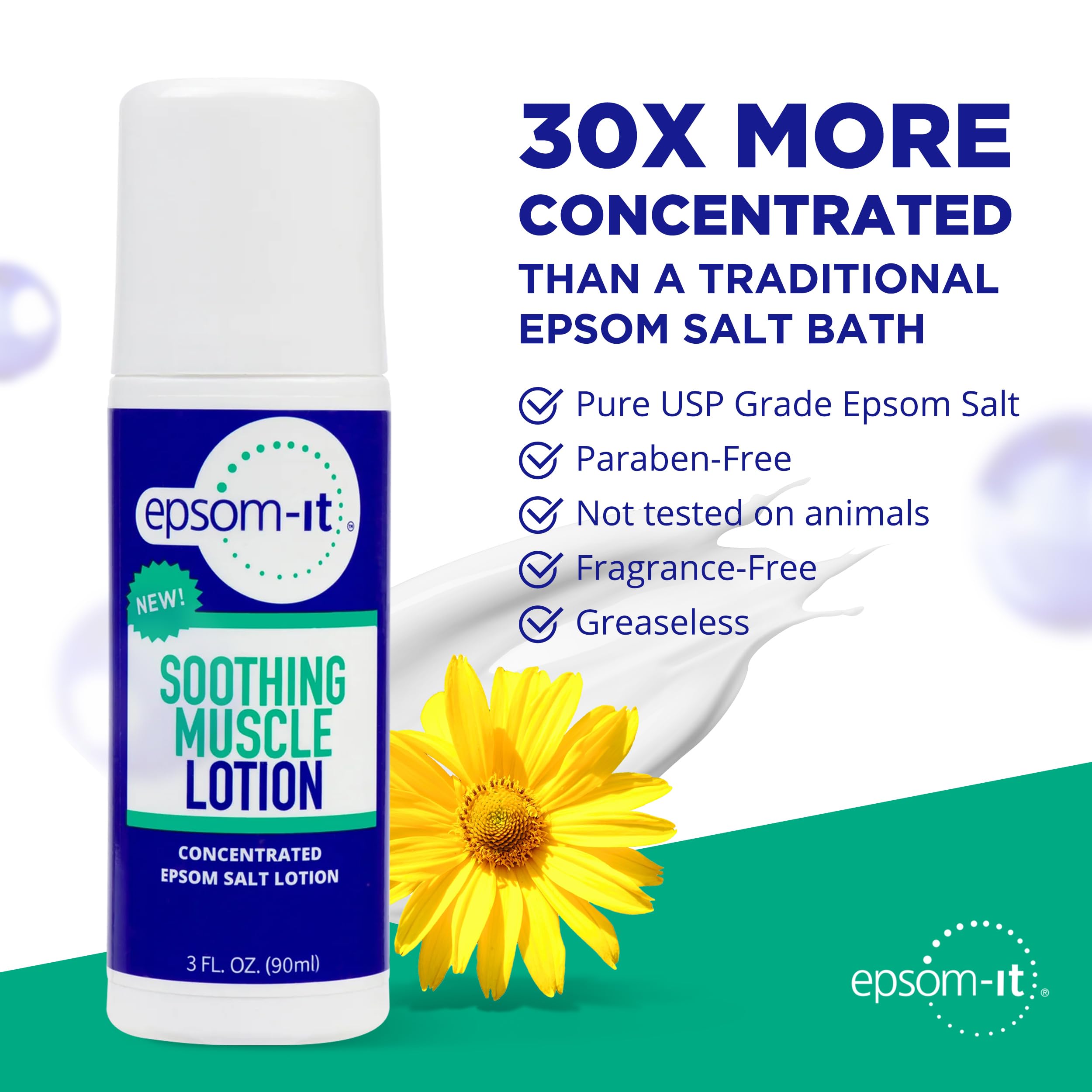 Epsom-It topical Epsom salt lotion with arnica ingredient details view