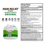 Hempvana Maximum Strength Pain Relief Cream packaging showing active ingredient details