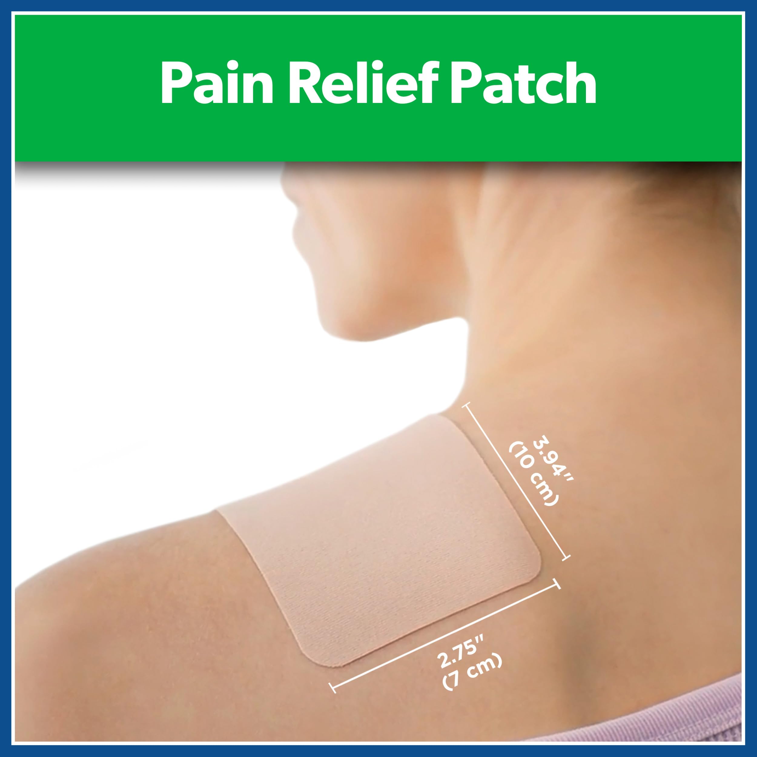 Salonpas topical analgesic patch showing the flexible fabric material and rounded corners.