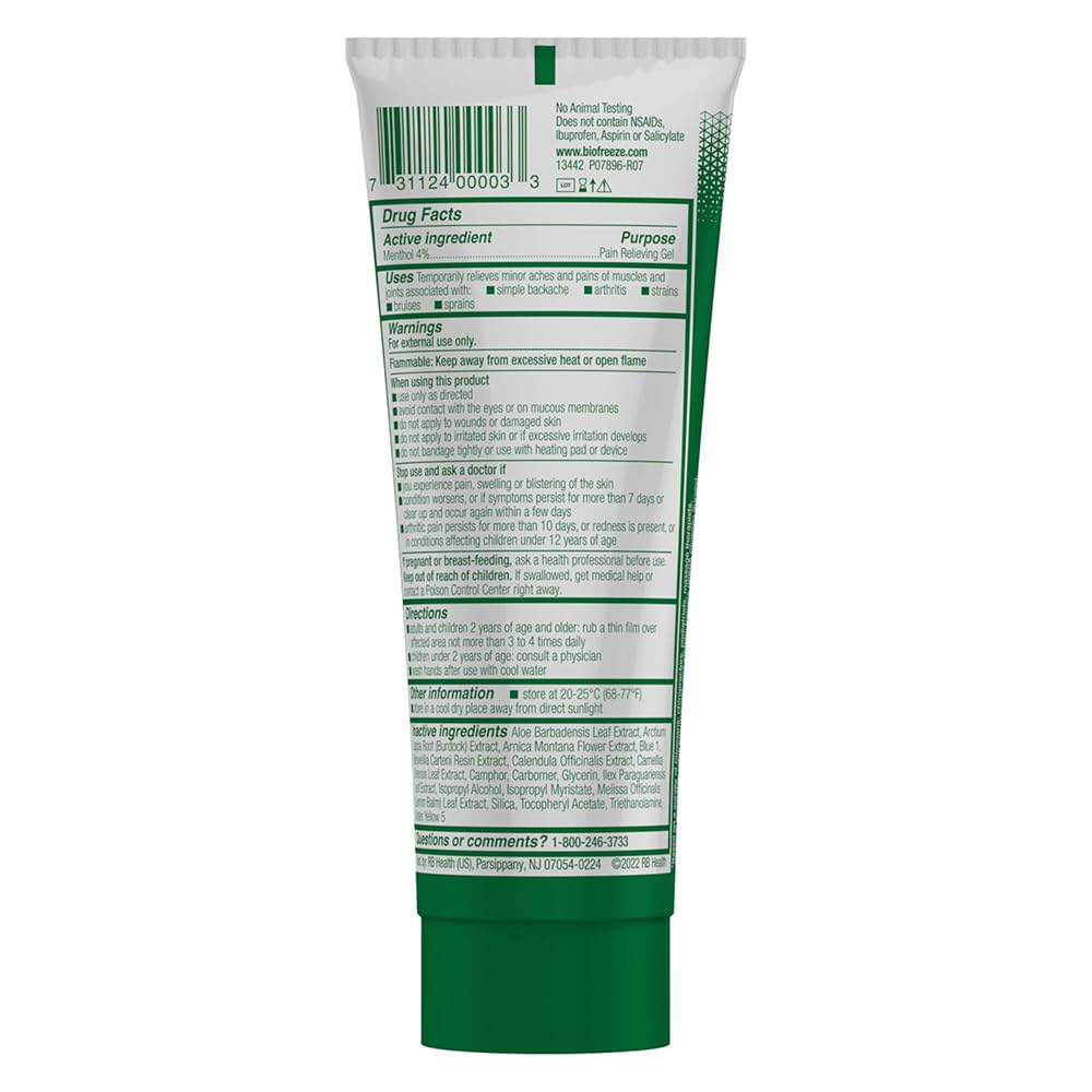 Biofreeze three ounce cooling gel for joint and arthritis relief