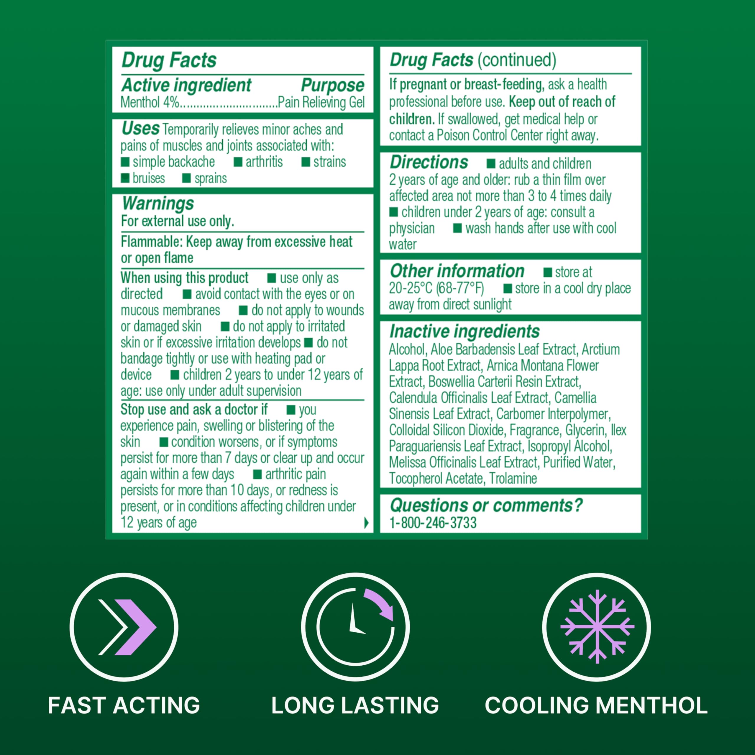 Biofreeze overnight two point five fluid ounce travel friendly bottle