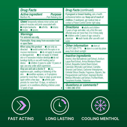 Biofreeze overnight two point five fluid ounce travel friendly bottle