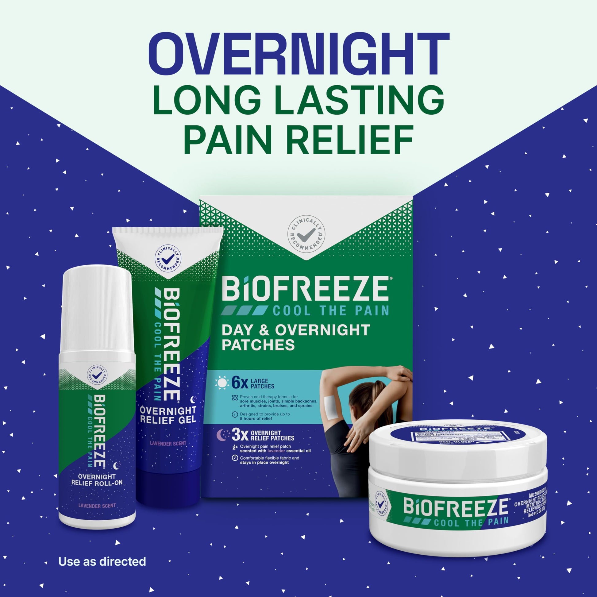 Biofreeze cooling menthol overnight relief roll on application angle