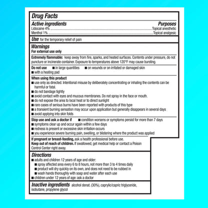 Icy Hot maximum strength topical anesthetic spray for backaches and strains.