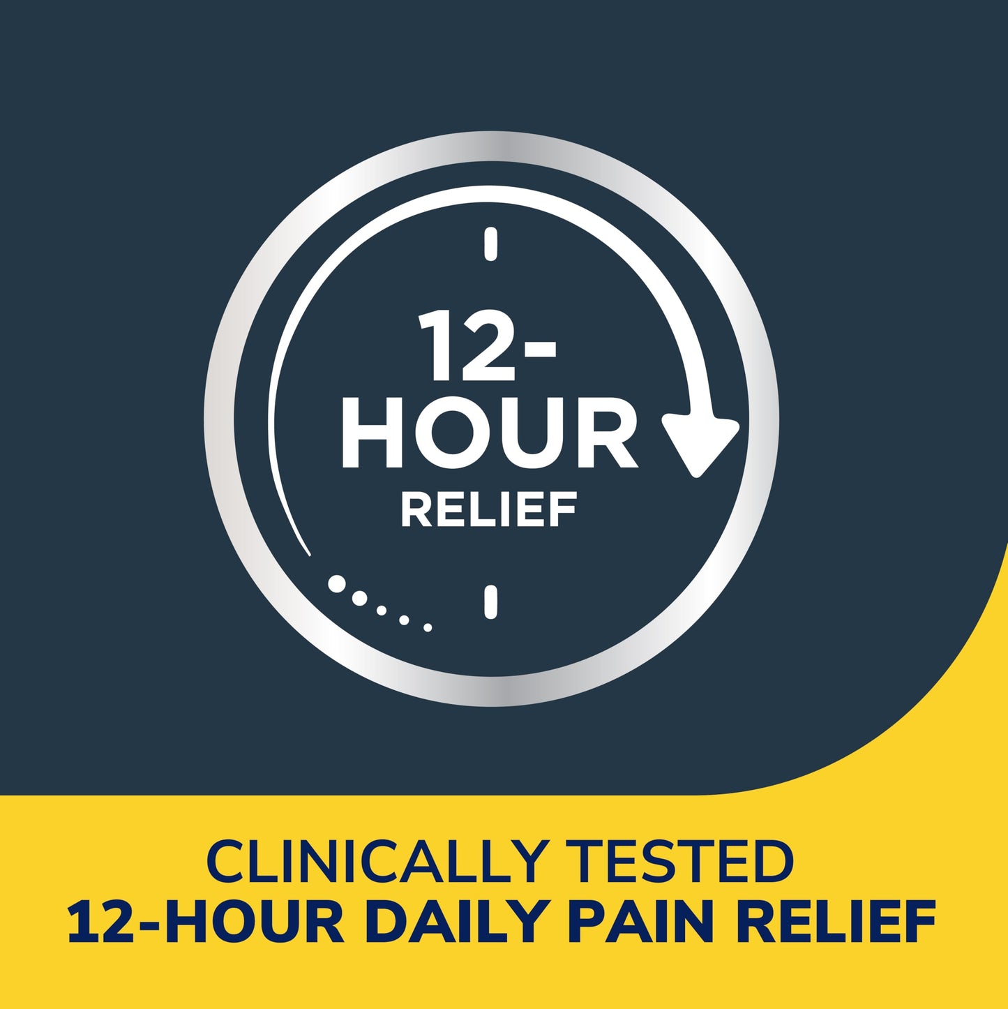 Dr Scholls clinical strength twelve hour foot pain relief bottle showcasing ingredients