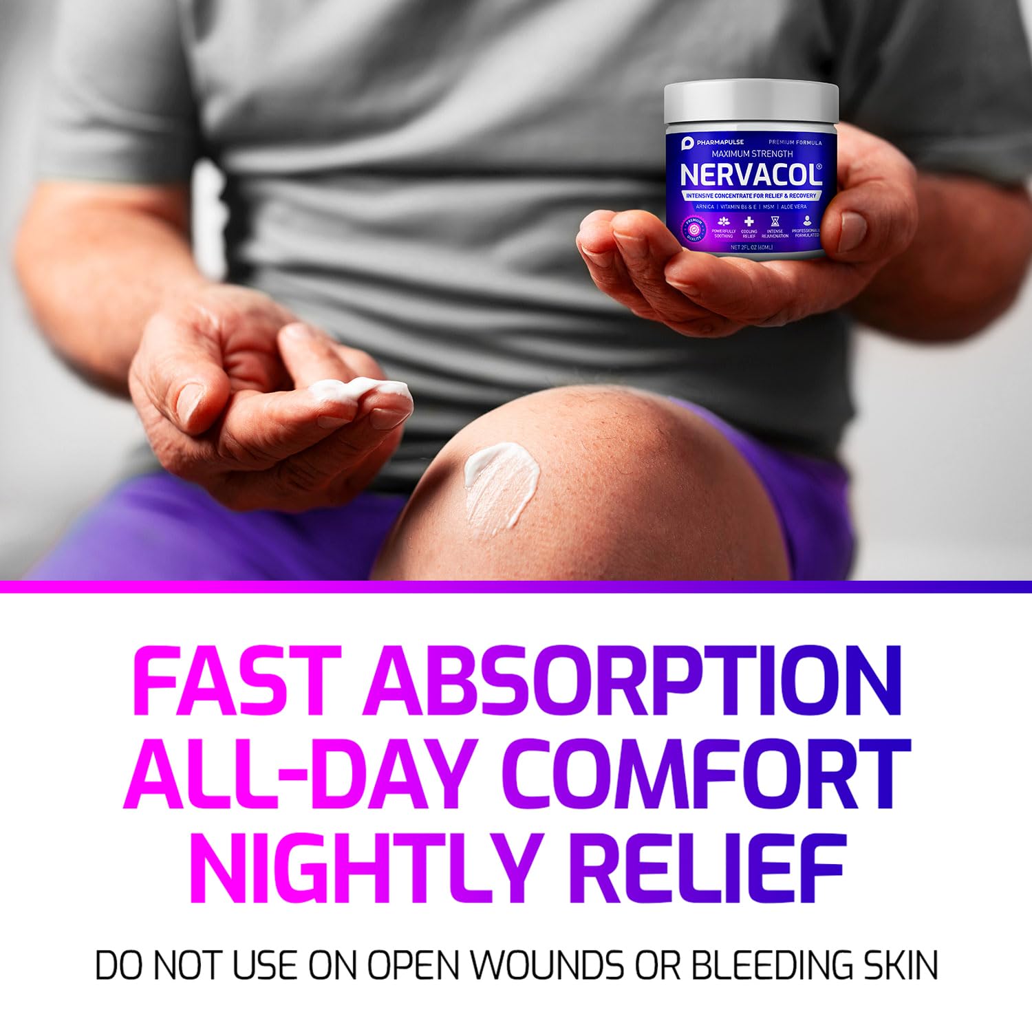 Pharmapulse topical nerve support cream container on a clean surface