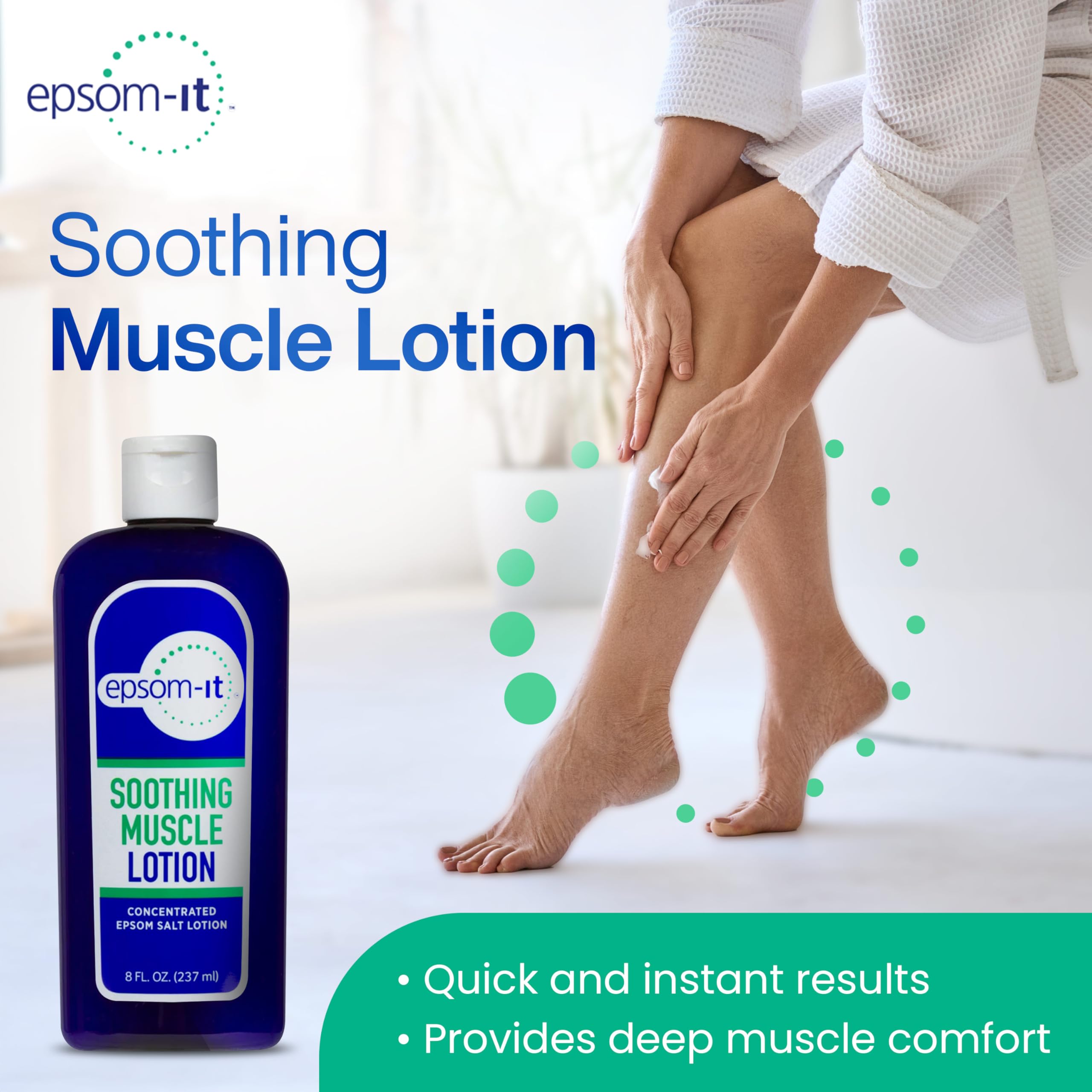 Epsom-It topical Epsom salt cream with arnica showing product ingredients and instructions.
