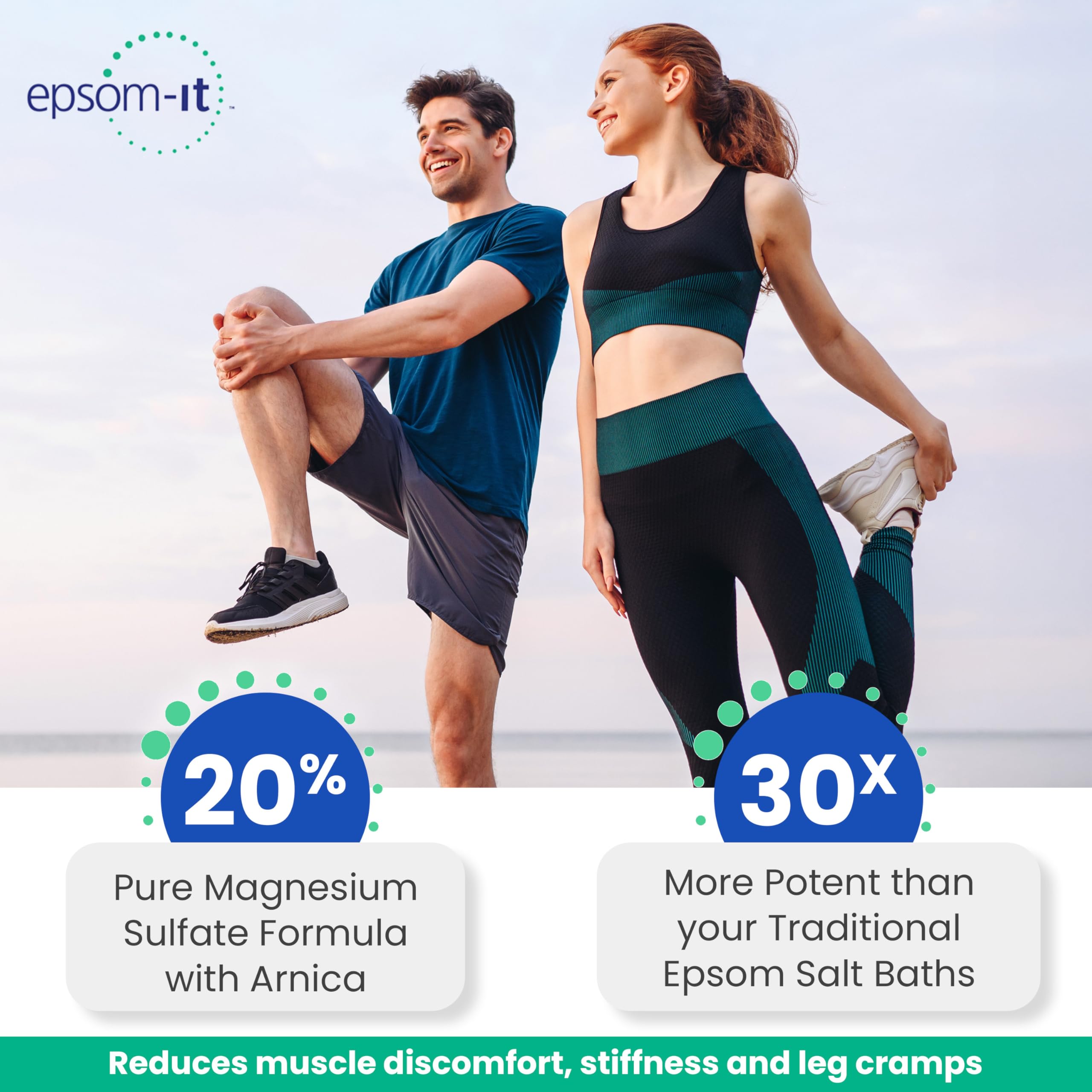 High potency magnesium sulfate muscle recovery lotion bottle on a clean background.