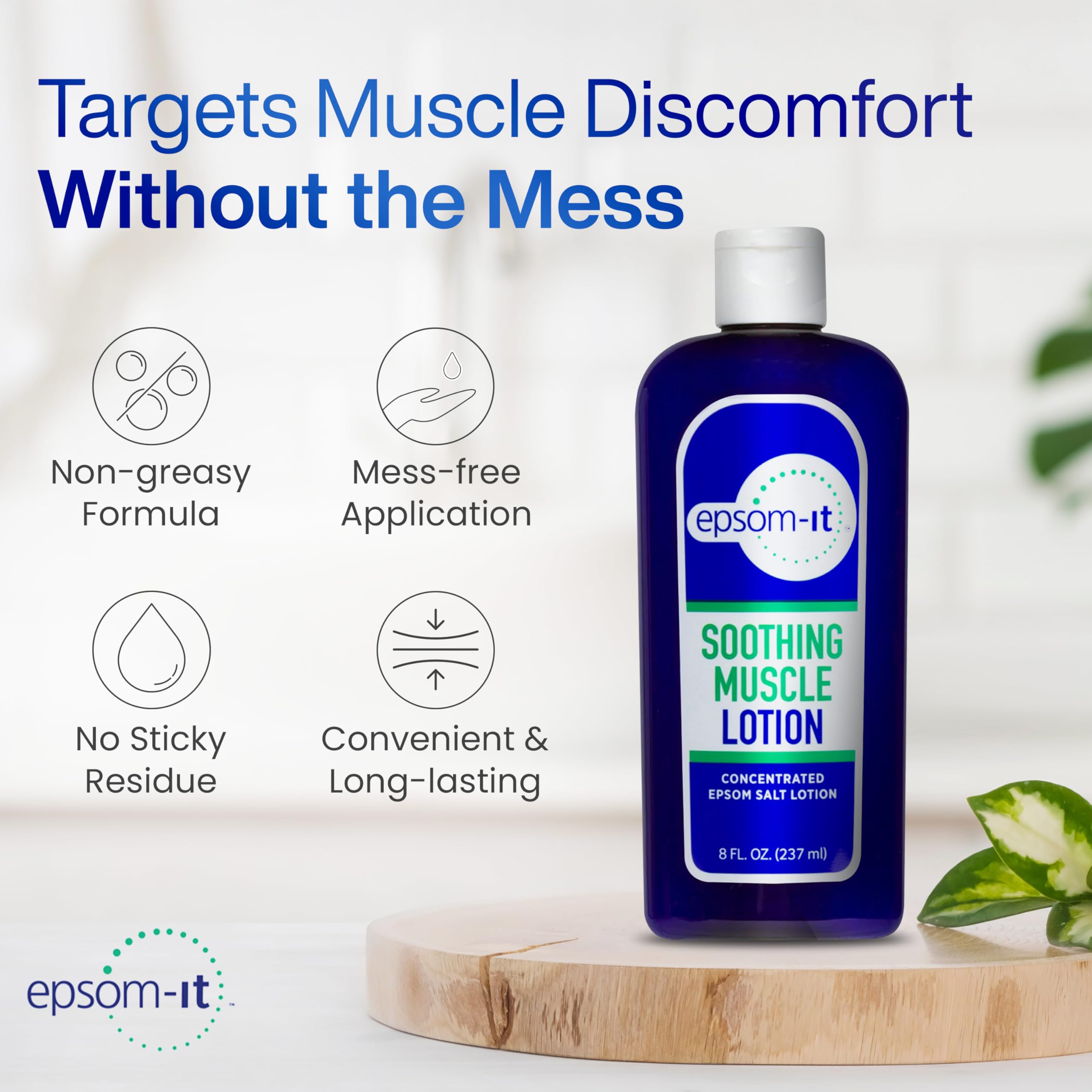 Epsom-It 20 percent concentration magnesium cream for leg cramps and sore muscles.