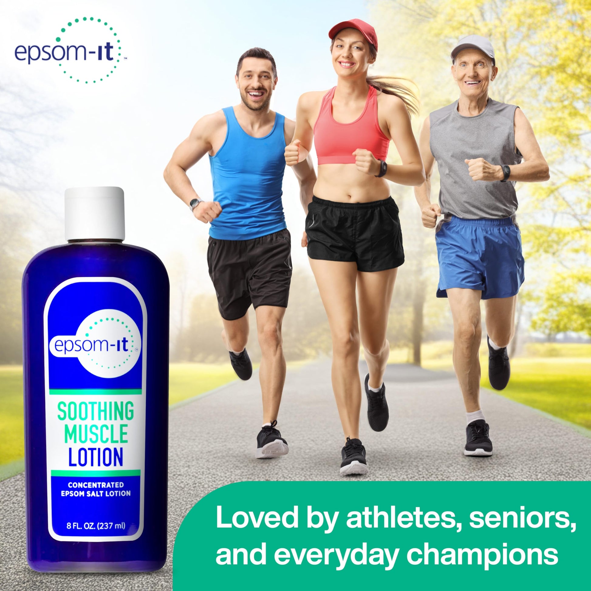 Epsom-It muscle recovery topical cream package back label listing benefits and features.