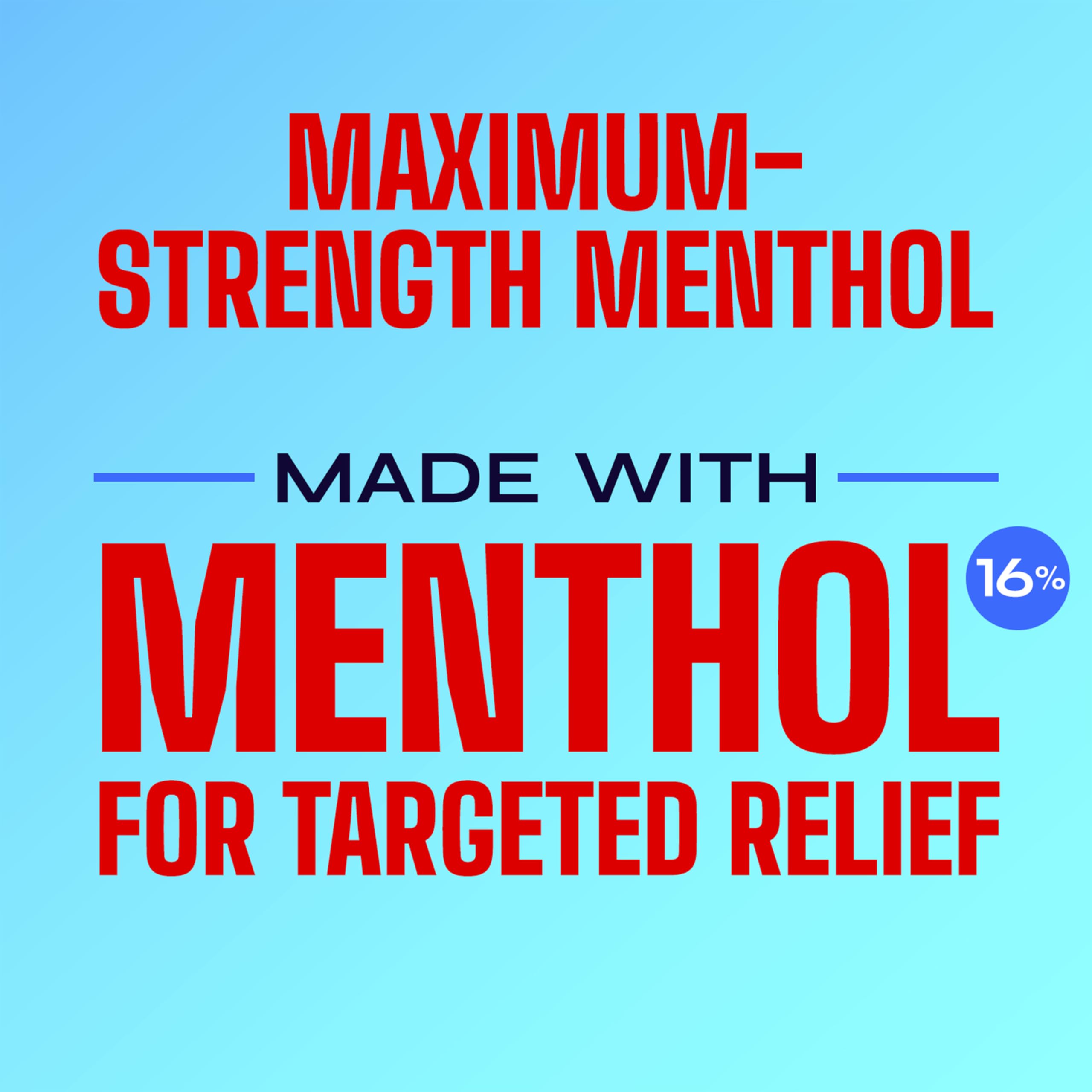 Icy Hot fast acting external analgesic roll on product display highlighting minor arthritis and backache relief