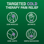 Close-up of Biofreeze Overnight pain reliever tube highlighting the four percent menthol statement.