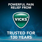 Vicks VapoFreeze topical pain spray back label with drug facts and ingredients