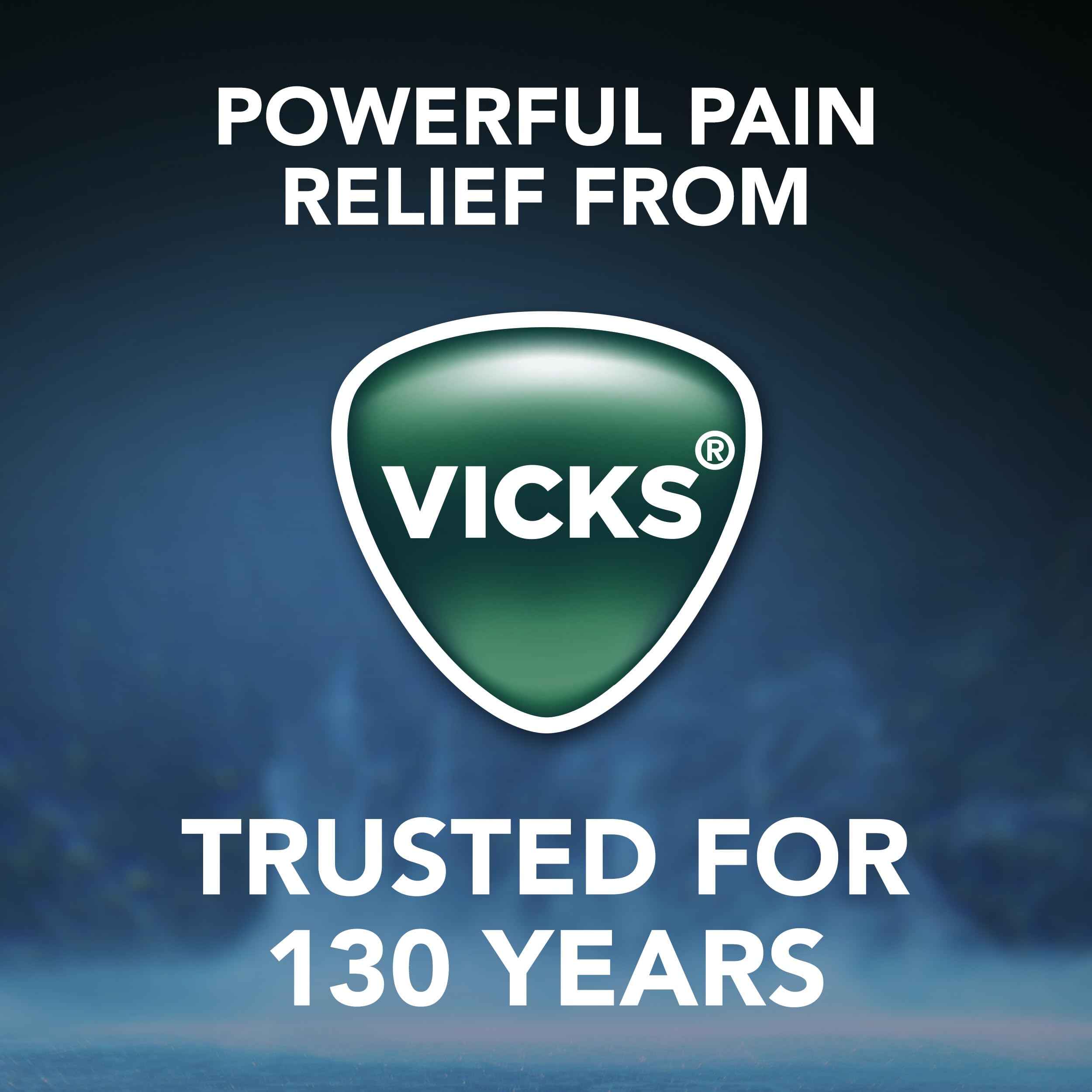 Vicks VapoFreeze topical pain spray back label with drug facts and ingredients
