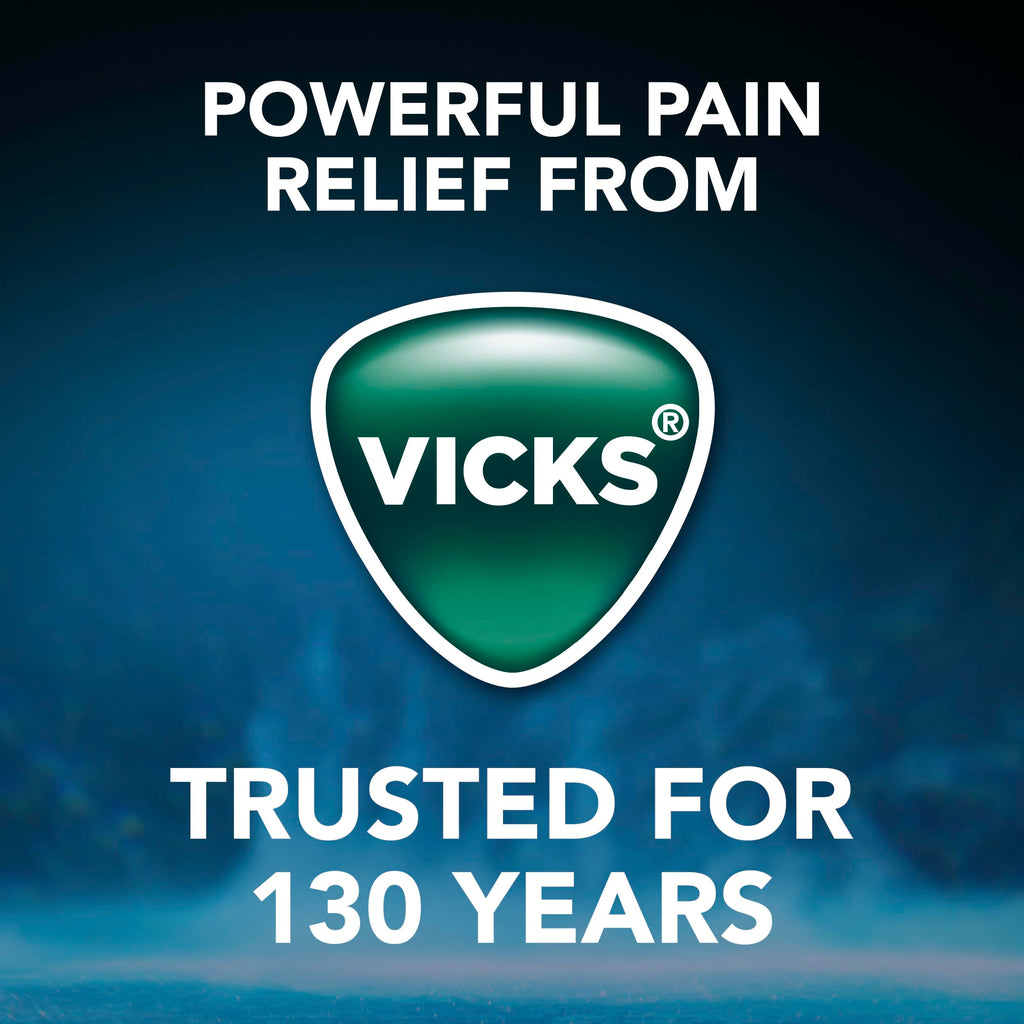 Vicks VapoFreeze maximum strength muscle cream back label with ingredients