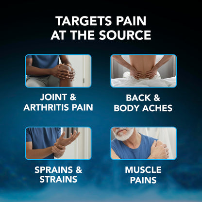 Vicks VapoFreeze topical cream dimensions and application area graphic