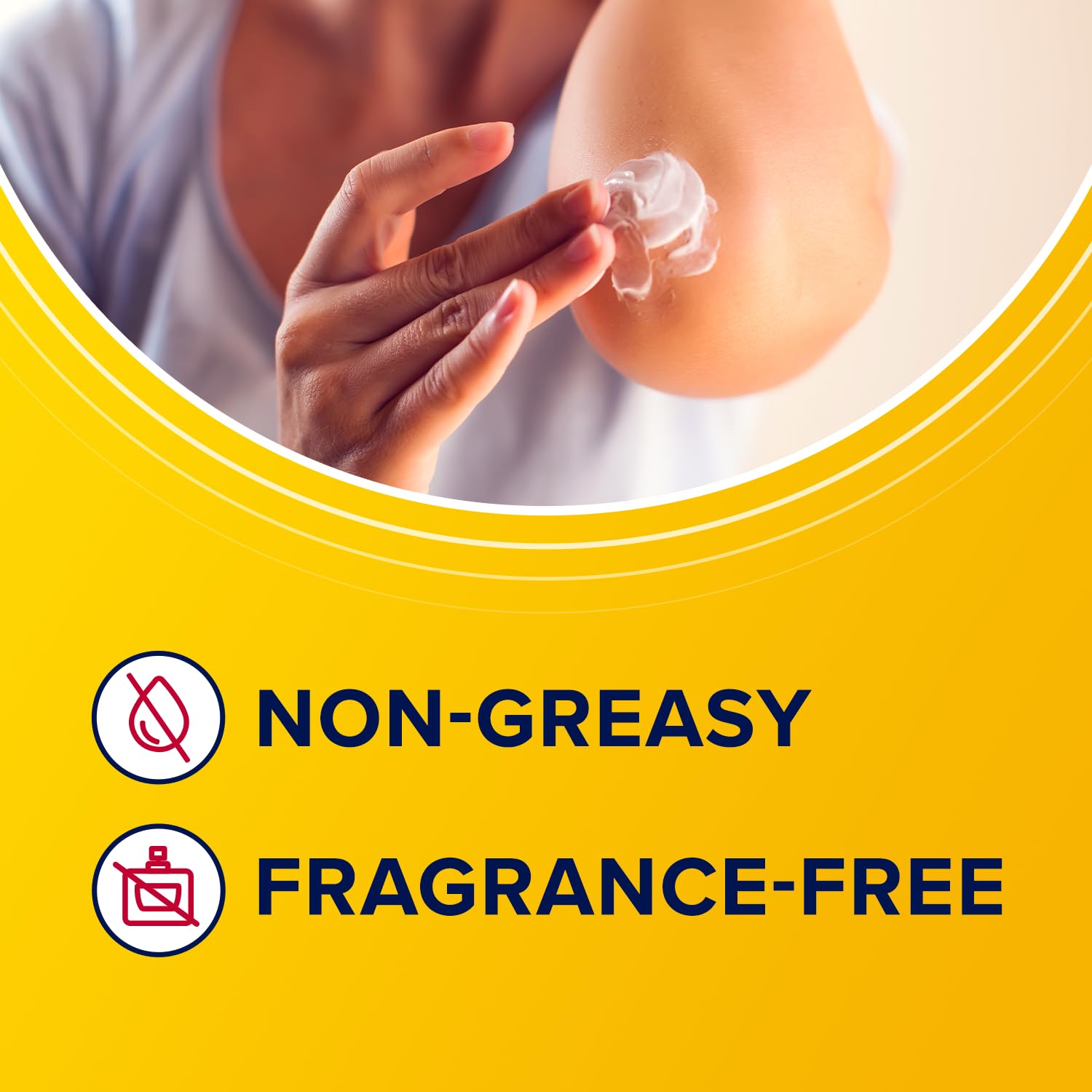 Non greasy arthritis pain cream packaging layout with clear product usage instructions.