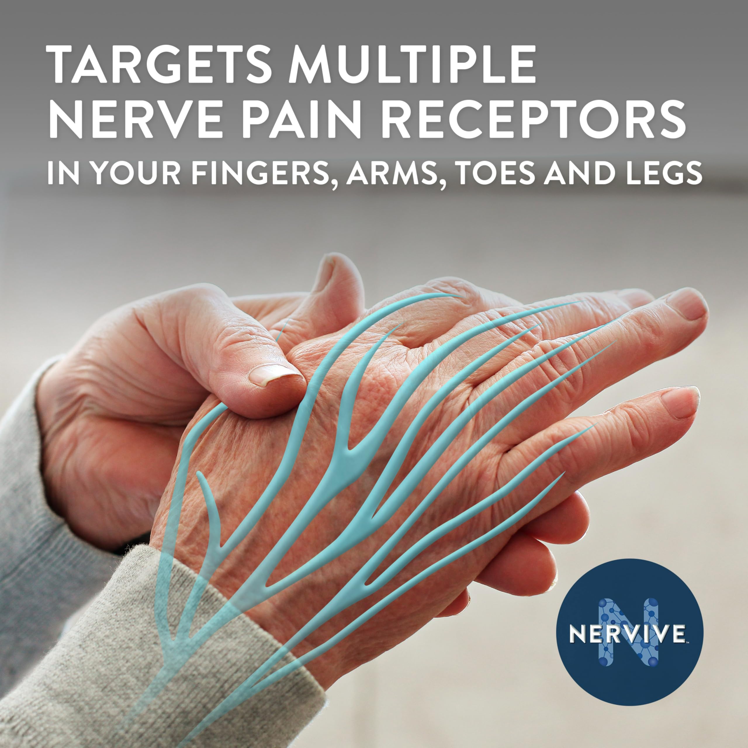 Nervive topical pain reliever three ounce tube displaying back directions and active ingredients