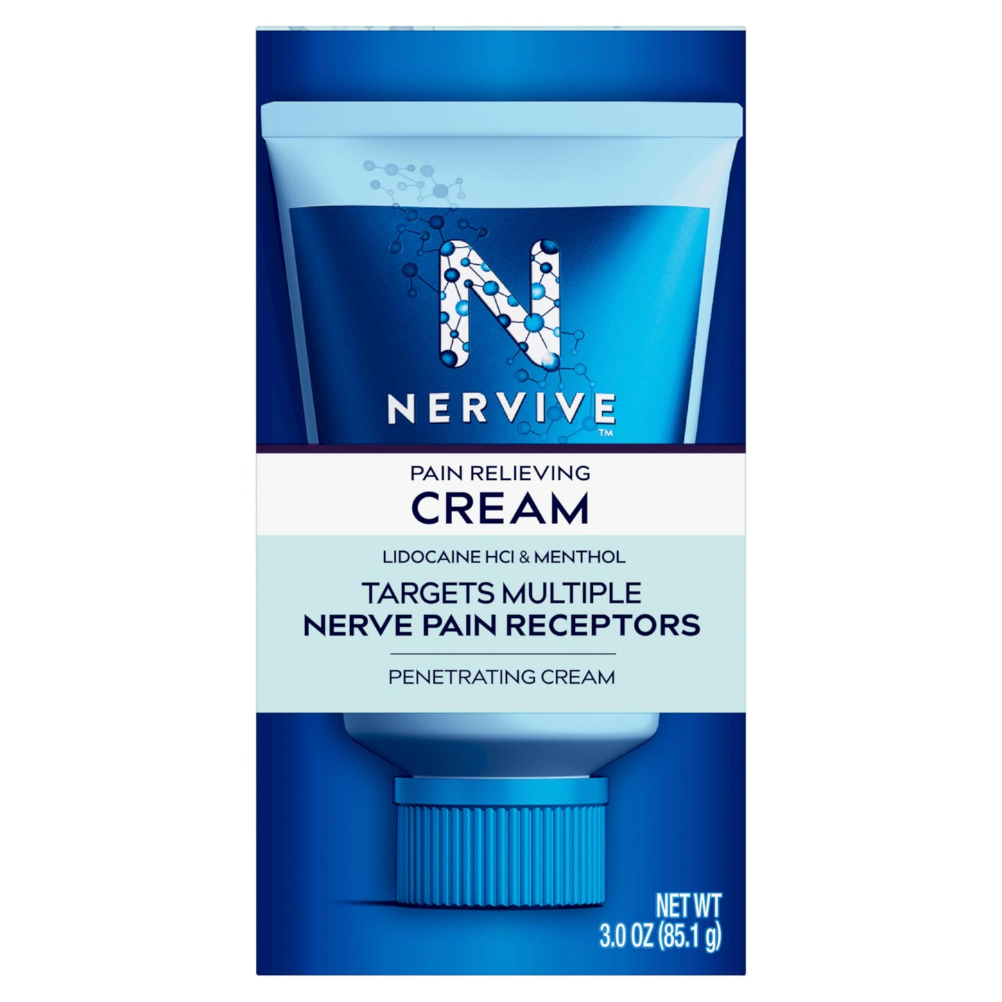 Nervive nerve care topical cream product box showing full retail packaging