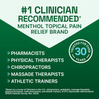 Biofreeze cooling cream jar for joint and muscle pain relief back label details