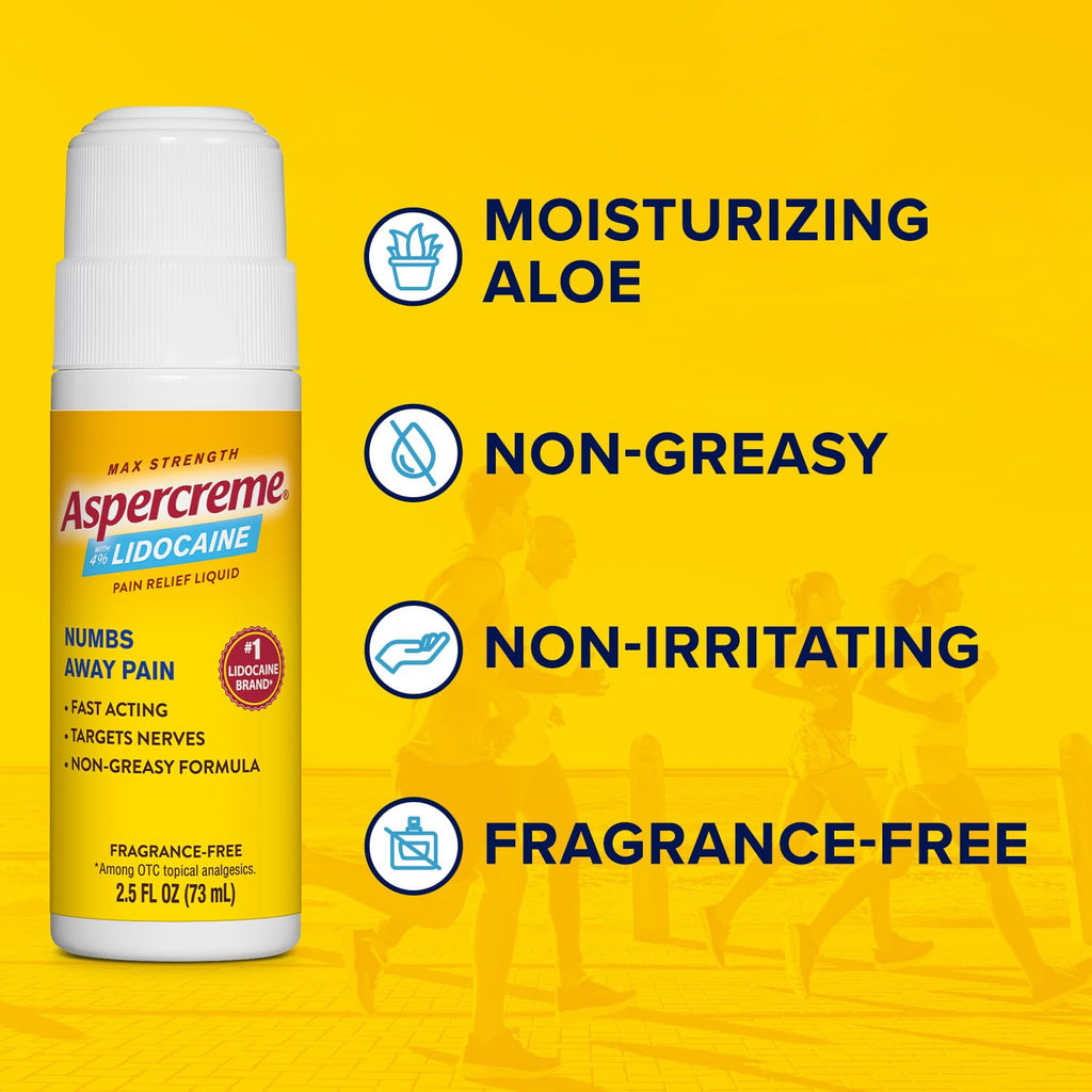 Aspercreme maximum strength topical analgesic liquid for muscle and joint backache relief